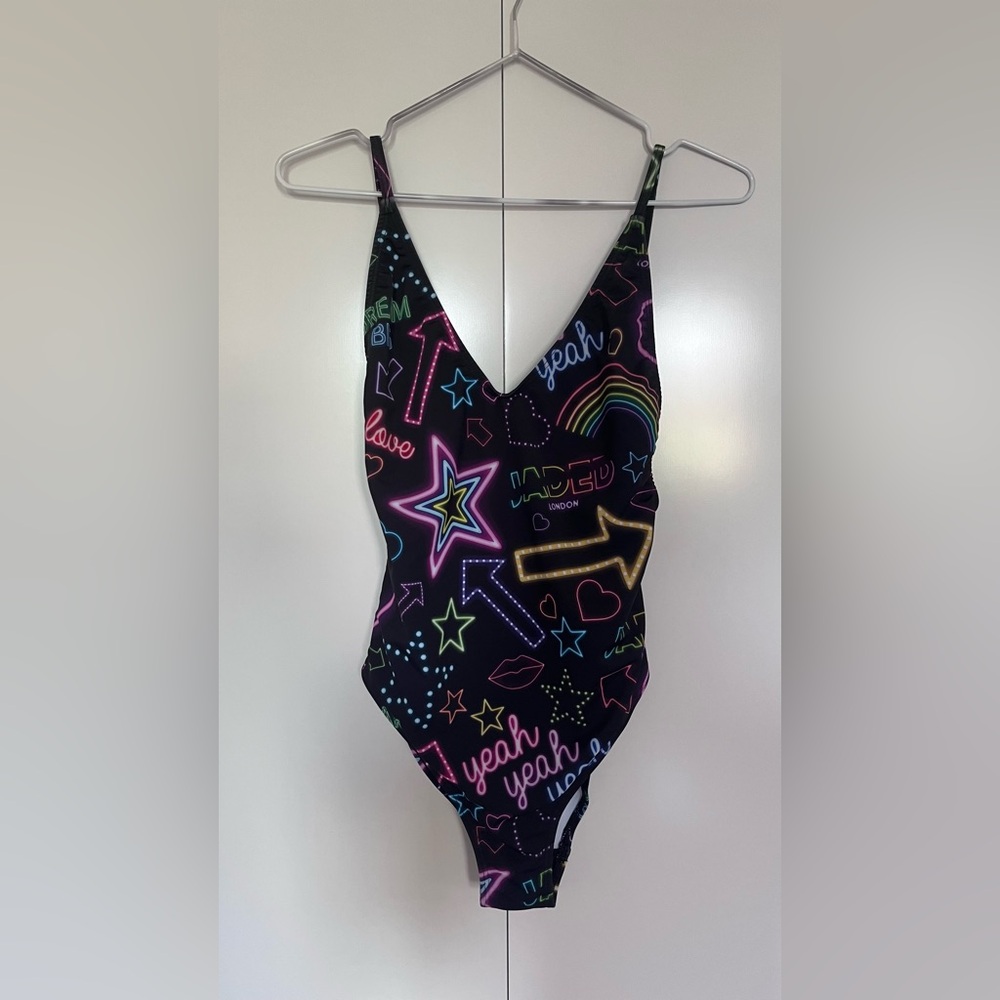 Neon Graphic One-Piece Swimsuit
